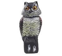 Búho Espantapájaros Búho espanta palomas, Ratones, insectos Búho Cabeza Giratorio 360 grados con el Viento para jardín - Maxia Market