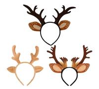 Buhygn Diadema de Astas de Reno Tocado De Cosplay Navideño