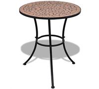 BULANED Mesa de Bistro de Mosaico Terracota 60 cm, Mesas De Terraza Y Jardín, Mesa Terraza Exterior, Mesa Terraza, Mesa De Jardin, Mesa Comedor, Mesa Balcon - 41528