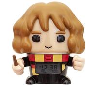 BulbBotz Harry Potter 2021913 Hermione Granger Reloj despertador con luz nocturna para niños con sonido caracterizado | negro/marrón| plástico | 5.5 pulgadas de alto | Pantalla LCD | Niño niña |