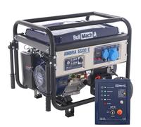 BullMach AMBRA 6500 E - Generador de corriente a gasolina con ruedas y AVR 5.5 kW - Continua 5 kW Monofásica + ATS