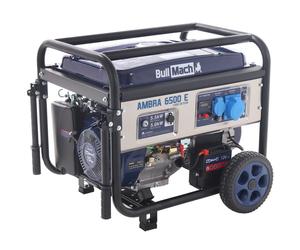 BullMach AMBRA 6500 E - Generador de corriente a gasolina con ruedas y AVR 5.5 kW - Continua 5 kW Monofásica