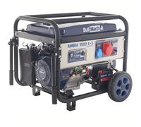 BullMach AMBRA 9500 E-3 - Generador de corriente a gasolina con ruedas y AVR 7.5 kW - Continua 7 kW Trifásica
