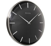 Bulova C4849 Metro - Reloj de Pared, Acabado de Peltre satén, Color Negro Mate