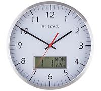 Bulova Manager - Reloj de Pared, Color Blanco