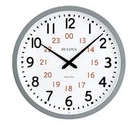 Bulova Reloj de Pared analógico atómico Modelo C5003 Atomic Time 1, se Ajusta automáticamente, batería de Cuarzo
