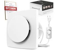 BUMSOU Extractor de Baño 100 mm con Regulador de Velocidad, Extractor de Aire Silencioso 28 dB, Ventilador Extractor Baño Ventilación Potente, IPX4, Fácil de Instalar, Ideal para Baño, WC, Garaje