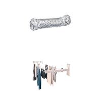 Bundle de Amig Tendedero Lateral de Pared con 6 Poleas + Cuerda Nylon Trenzado 4 mm x 10 m