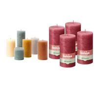 Bundle of Bolsius Juego de regalo de velas rústicas - Nordic Ambiance - caja de 6 + Bolsius Velas rústicas - rojo - 4 unidades - 13 x 7 cm - duración de combustión 60 horas