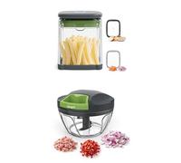 Bundle of Ibergrif Corta Patatas Fritas Manual y Picadora Manual, Multifuncional, Sin BPA, para Cortar, Trocear y Picar