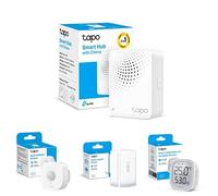 Bundle of TP-Link Tapo H100 Smart Hub + Tapo T100 - Detector de Movimiento + Tapo T110 - Sensor de Contacto Inteligente + TAPO T315-Monitor de temperatura y humedad