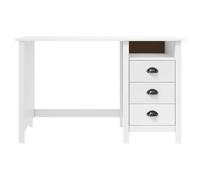 Bureau Hill 3 Cajones 120x50x74 cm Madera de pino macizo | Madera maciza de pino, 3 cajones y 1 estantería, oficina, estudio, habitación, montaje simple, fácil de limpiar