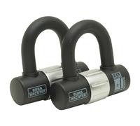 Burg-Wachter 100D Duo se vende seguro con llave dorada igual en U, paquete doble, negro