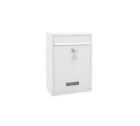 Burg Wachter Style - Buzón de Acero para Montaje en Pared, Resistente a la Intemperie, 31 x 21,5 x 7 cm, Color Blanco