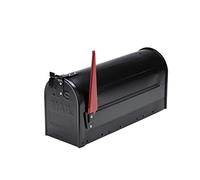 BURG-WÄCHTER Buzón americano, U.S. Mailbox con bandera abatible sin placa para nombre, Acero, US-Box 891 S, Negro (similar a RAL 9005)