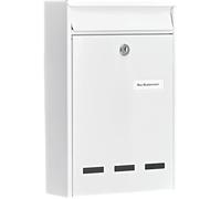 Burg-Wächter, buzón de sistema, formato de ranura A5, acero galvanizado, Pocket 5871 W, acero blanco