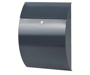 BURG-WÄCHTER, buzón modelo RIVIERA 835 ANT, sin compartimento para periódicos ni placa de identificación, fabricado en acero galvanizado, con ranura de entrada para documentos de formato DIN C4. Inclu