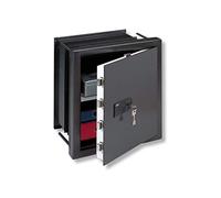 BURG-WÄCHTER Caja fuerte empotrable con llave, Karat, Grado de resistencia 0, Fondo variable con bandejas, 27,5 - 45,7 l, 39 kg, WT 616 K, Hierro antiguo