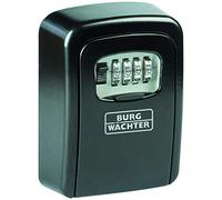 BURG-WÄCHTER Caja fuerte para llaves con código numérico de 4 dígitos para exterior e interior, Segura, Grande, Montaje de pared, Key Safe 40 SB, Negro