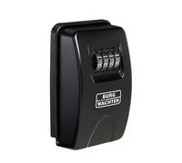 BURG-WÄCHTER Caja fuerte para llaves con código numérico de 4 dígitos para exterior e interior, Segura, Montaje de pared, Key Safe 20 SB, Negro