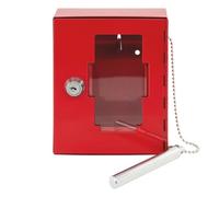 BURG-WÄCHTER Caja para Llave de Emergencia con Martillo rompecristales, 1 Gancho, 2 Llaves, para emergencias, Carcasa de Chapa de Acero, EMG 6165, Rojo Fuego (RAL 3002)