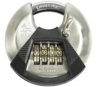 Burg-Wächter candado con grillete redondo, candado con código numérico, 10 mm de grosor, cuerpo de acero inoxidable, protección contra pellizcos, Circle 23 C 70, 39901