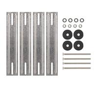 BURG-WÄCHTER Kit de montaje para buzones de cerca, fabricado en Alemania, soporte de acero inoxidable, estable e inoxidable, grosor de valla de hasta 35 mm, BK 3825 Ni SB, color plateado