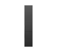 burgbad Eqio armario alto 2 puertas, 1 cajón interior, puerta bisagra derecha, 1760x350x320mm, HSBA035RF6584G0146, Color: Gris oscuro mate / Gris oscuro mate, tirador cromado G0146