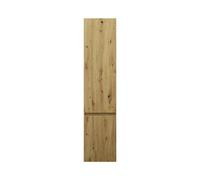 burgbad Lin20 armario alto con 1 puerta y cesto de ropa, bisagra a la izquierda, 400x345x1760mm, HSPG040LF5353, Color: Decoración urbana de roble