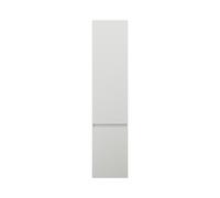 burgbad Lin20 armario alto con 1 puerta y cesto de ropa, bisagra a la izquierda, 400x345x1760mm, HSPG040LF5351, Color: Blanco mate con borde láser
