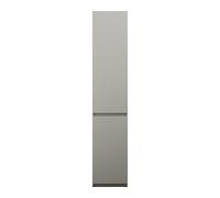 burgbad Lin20 armario alto de suelo con 2 puertas, 2 estantes en ángulo, bisagra de puerta a la derecha, 400x245x2000mm, HSPM040RF5352, Color: Gris basalto mate con borde láser