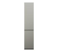 burgbad Lin20 armario alto de suelo con 2 puertas, 2 estantes en ángulo, bisagra de puerta a la derecha, 400x345x2000mm, HSPL040RF5352, Color: Gris basalto mate con borde láser