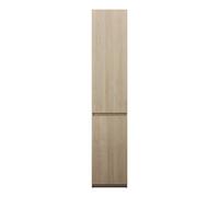 burgbad Lin20 armario alto de suelo con 2 puertas, 2 estantes en ángulo, bisagra de puerta a la derecha, 400x345x2000mm, HSPL040RF5355, Color: Decoración de roble Cachemira