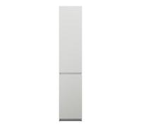 burgbad Lin20 armario alto de suelo con 2 puertas, 2 estantes en ángulo, bisagra de puerta a la derecha, 400x345x2000mm, HSPL040RF5363, Color: Blanco alto brillo