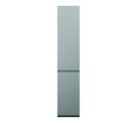 burgbad Lin20 armario alto de suelo con 2 puertas, 2 estantes en ángulo, bisagra de puerta a la derecha, 400x345x2000mm, HSPL040RF5395, Color: Painel traseiro azul gelo mate / cinzento antracite