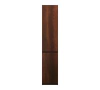 burgbad Lin20 armario alto de suelo con 2 puertas, 2 estantes en ángulo, bisagra de puerta a la derecha, 400x245x2000mm, HSPM040RF5359, Color: Decoración de roble oxidado