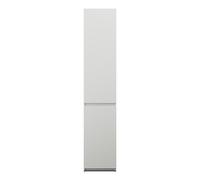 burgbad Lin20 armario alto de suelo con 2 puertas, 2 estantes en ángulo, bisagra de puerta a la izquierda, 400x345x2000mm, HSPL040LF5363, Color: Blanco alto brillo