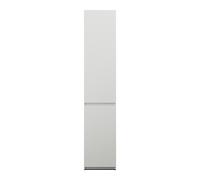 burgbad Lin20 armario alto de suelo con 2 puertas, 2 estantes en ángulo, bisagra de puerta a la izquierda, 400x245x2000mm, HSPM040LF5375, Color: Branco mate