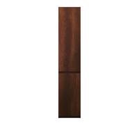 burgbad Lin20 armario alto de suelo con 2 puertas, 2 estantes en ángulo, bisagra de puerta a la izquierda, 400x245x2000mm, HSPM040LF5359, Color: Decoración de roble oxidado