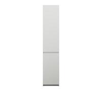 burgbad Lin20 armario alto de suelo con 2 puertas, 2 estantes en ángulo, bisagra de puerta a la izquierda, 400x245x2000mm, HSPM040LF5363, Color: Blanco alto brillo