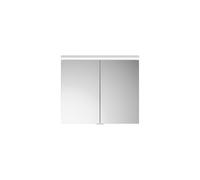 burgbad Lin20 armario con espejo iluminación LED, 2 puertas, 800x700x170mm, SPQK080F5357, Color: Ceniza Dekor Cappuccino