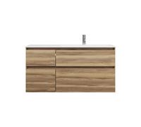 burgbad Lin20 Lavabo bajo para lavabo, blanco mate a ras de suelo, incluye mueble bajo, 4 extraíbles, 2 tamaños diferentes, 1220x495x612mm, SGIJ122RF5357C0037, Color: Ceniza Dekor Cappuccino