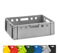 BURI 1 caja para carnicería, E2, gris, 60 x 40 x 20 cm, caja de almacenamiento, caja de carnicero, Eurobox de Alemania, apta para alimentos, robusta, apilable