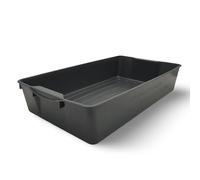 BURI Bandeja de plástico 58x32x11 cm multifuncional apta para alimentos - Bandeja de plástico ideal como bandeja para excrementos, jardinera o bandeja de recolección de aceite, antracita