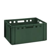 BURI Fleischkiste E3 Verde 60x40 Eurobox, Apilable, Apta Alimentos
