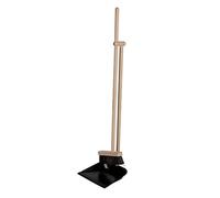 Buri Soporte Juego Barrer 94cm con Mucho Tiempo Palo Sin Inclínate - Natural Escoba Set con Recogedor Madera de Haya con Pferdeborsten Perezoso Grete
