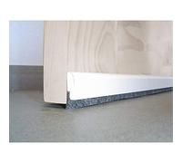 Burlete Adhesivo de Madera para Puertas, 91,5 cm, Blanco - Aislante térmico, bloquea Aire e Insectos, Madera sostenible, fijación con Cinta Adhesiva de Doble Cara