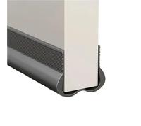 Burlete Bajo Puerta Tira de sellado inferior puerta flexible PVC(Grey 01,2PC)
