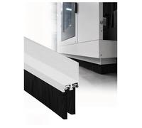Burlete De Cepillo Tipo H Doble Row, Tira De Cepillo Con Cerdas De Nailon Y Soporte De Aluminio, Para Puertas, Armarios, Garaje, Taller Y Máquinas(60 mm)