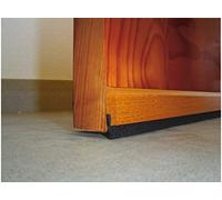 Burlete de Madera para Puerta de Color SAPELI de 91,5cm con Barra de paño Resistente al Desgaste. Fijación Mediante Adhesivo de Doble Cara de fácil colocación.